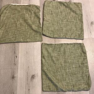 Aesthetic Abode set of 3 pillows covers green two‎ sides home decor zipper